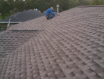 GAF Lifetime Roofing Shingles High Definition Weatherwood Color wit Ridge-Vent and Stain Guard. Houston Spring The Woodlands TX by Texas Home Exteriors 281.919.6999