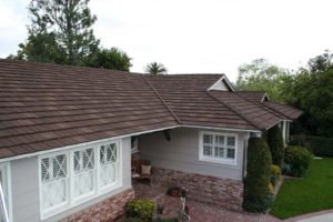 Metal Roof Decra Stone Coated Roof Shingles Shake XD Houston Texas Home Exteriors The Woodlands image Stone Coated Decra Shake XD Metal Roof in antique Chestnut