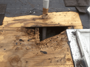Rotted Decking image Rotted Decking Under Old Roofing Shingles