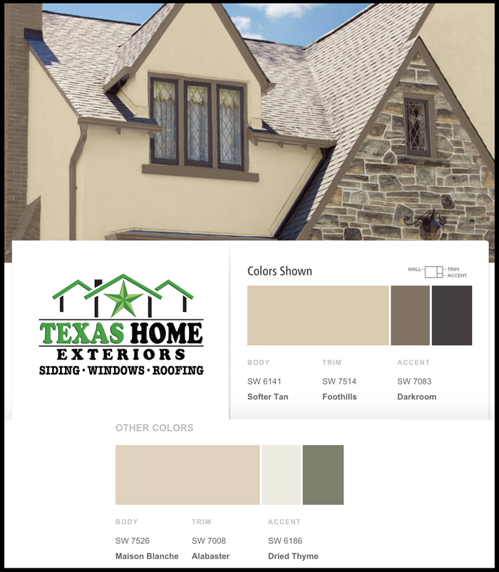 Softer Tan Foothills Exterior Paint Colors Texas Home Exteriors Spring TX