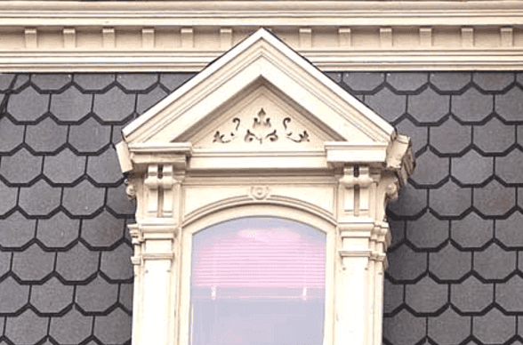 pedimented roof dormer